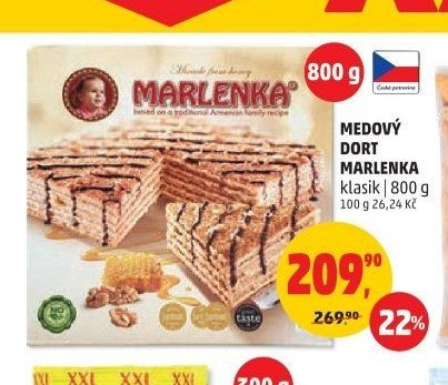 Medový dort Marlenka