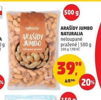 Arašídy Jumbo Naturalia