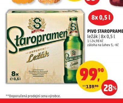 Pivo Staropramen ležák