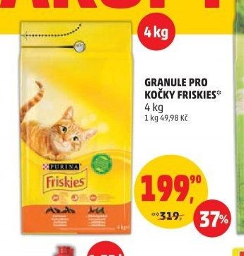 GRANULE PRO KOČKY FRISKIES 4 kg