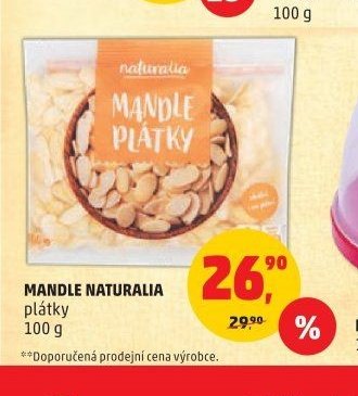 MANDLE NATURALIA plátky