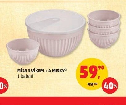 MÍSA S VÍKEM + 4 MISKY