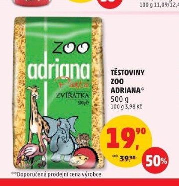 Těstoviny Zoo Adriana