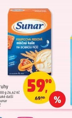 MLÉČNÁ KAŠE SUNAR různé druhy 225 g