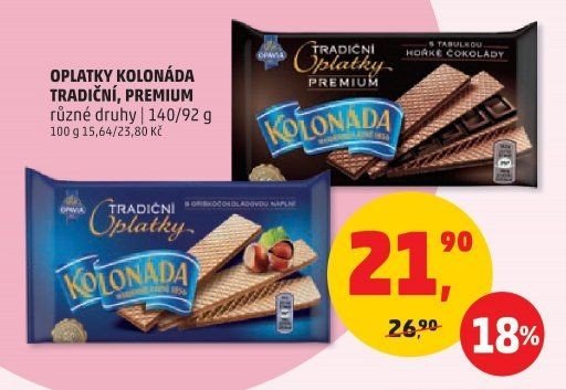 OPLATKY KOLONÁDA TRADIČNÍ, PREMIUM