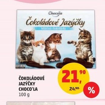 ČOKOLÁDOVÉ JAZÝČKY CHOCO'LA