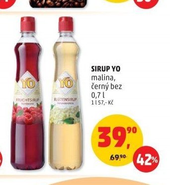 SIRUP YO malina, černý bez