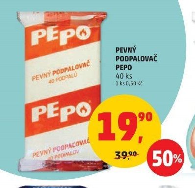 Pevný podpalovač Pepo