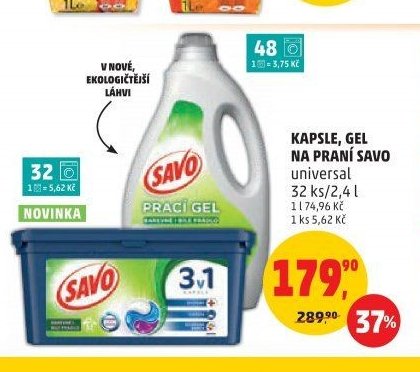 KAPSLE, GEL NA PRANÍ SAVO