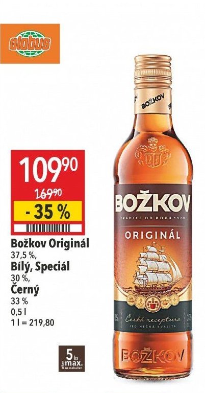 Božkov Originál, Bílý, Speciál, Černý