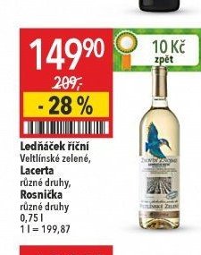 Ledňáček říční, Veltlínské zelené, Lacerta, Rosnička