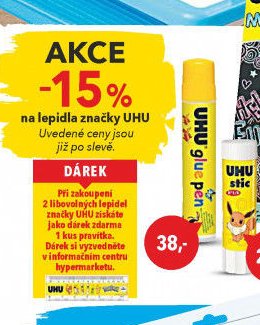 UHU lepidla (lepidlo, glue pen)
