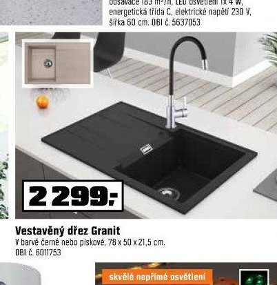 Vestavěný dřez Granit