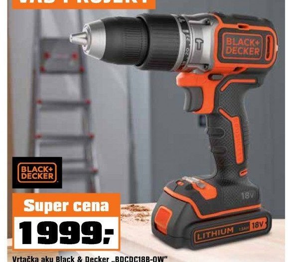 Vrtačka aku Black & Decker „BDCDC18B-QW“