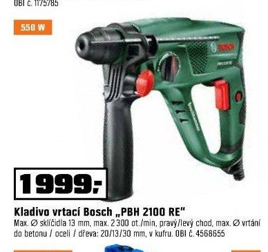 Kladivo vrtací Bosch „PBH 2100 RE“