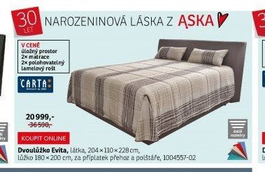 Dvolůžko Evita - ASKO akcniletaky.com