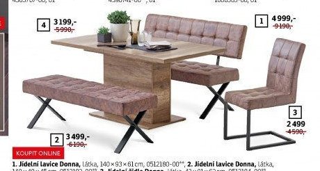 Jídelní lavice Donna - ASKO akcniletaky.com