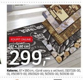 Koberec, 67x180 cm, různé vzory a velikosti - ASKO akcniletaky.com