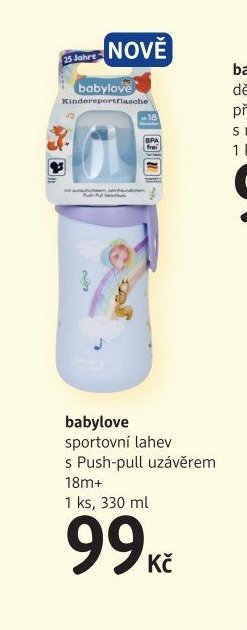 babylove sportovní lahev s Push-pull uzávěrem 18m+