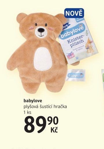 babylove plyšová šustící hračka