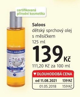 Saloos dětský sprchový olej s měsíčkem 125 ml