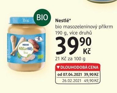 Nestlé* bio masozeleninový příkrm 190 g