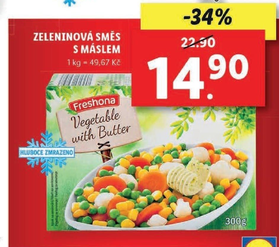 ZELENINOVÁ SMĚS S MÁSLEM