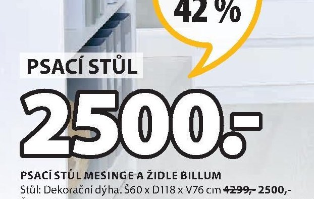 PSACÍ STŮL MESINGE