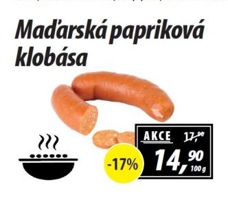 Maďarská papriková klobása