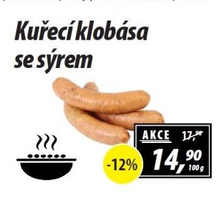 Kuřecí klobása se sýrem