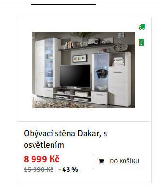 Obývací stěna Dakar, s osvětlením - ASKO akcniletaky.com