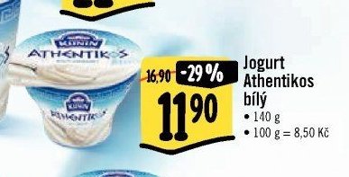 Jogurt Athentikos bílý 140g
