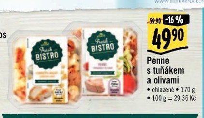 Penne s tuňákem a olivami