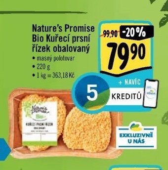 Nature's Promise Bio Kuřecí prsní řízek obalovaný