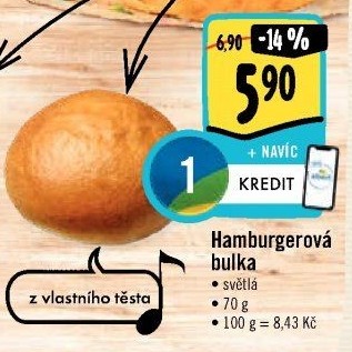 Bulka na hamburger - Albert akcniletaky.com