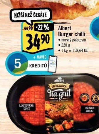 Burger Chilli Od řezníka na gril Albert