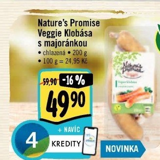 Klobása s majoránkou Veggie Nature'