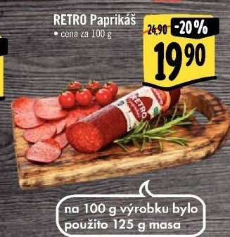 Salám Paprikáš Albert Retro