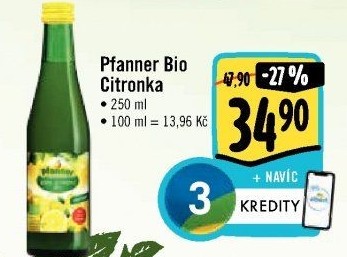 Šťáva citronová Pfanner