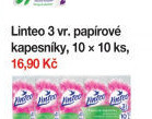 Papírové kapesníčky 3vrstvé Linteo
