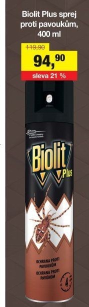 Přípravek proti pavoukům sprej Plus Biolit