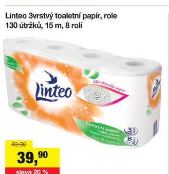 Toaletní papír 3vrstvý Linteo