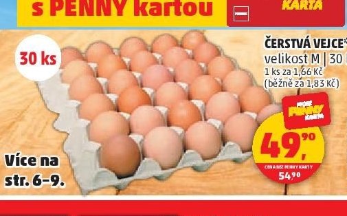 Čerstvá vejce 30 ks