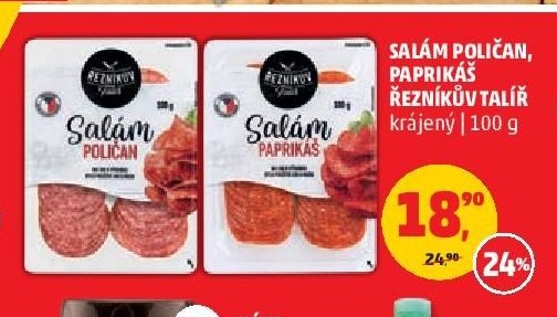 Salám Poličan, Paprikáš, Řezníkův talíř