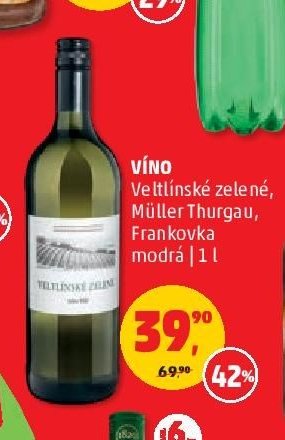 Víno Veltlínské zelené, Müller Thurgau, Frankovka modrá