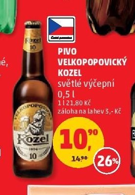 Pivo Velkopopovický Kozel