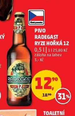 Pivo Radegast Ryze hořká 12