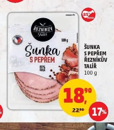 ŠUNKA S PEPŘEM ŘEZNÍKŮV TALÍŘ