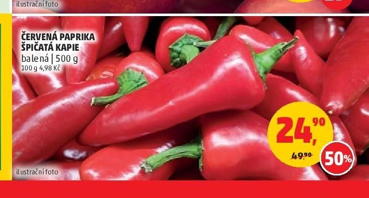 ČERVENÁ PAPRIKA ŠPIČATÁ KAPIE