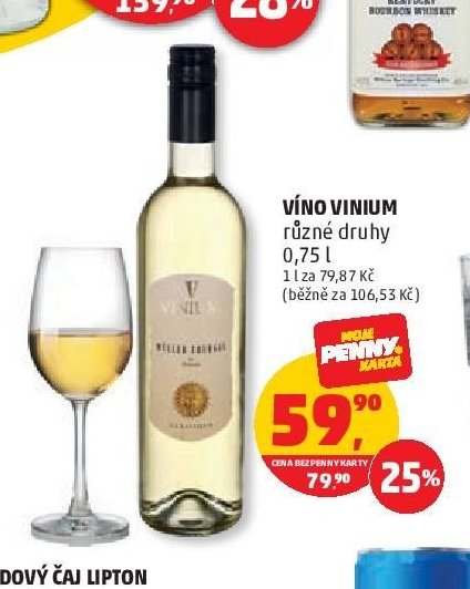 Víno Vinium různé druhy